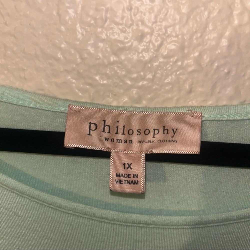 Philosophy Light Green Women's Tunic - Picture 2 of 2
